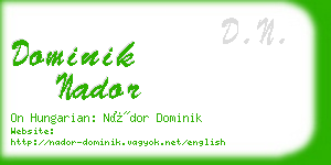 dominik nador business card